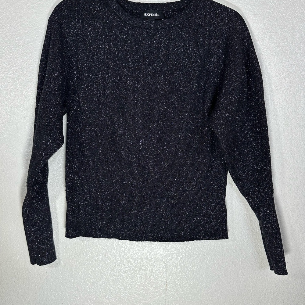 Express Glittery Black Pullover